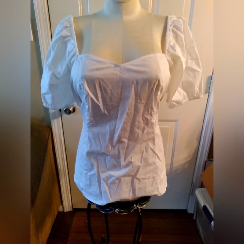 Nwt Lane Bryant off the shoulder white Blouse